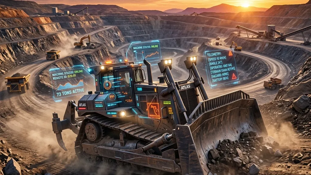 73 Tonluk Dev Buldozer Uzaktan Kumandayla Çalışıyor: Binlerce Kilometreden Yönetiliyor!
