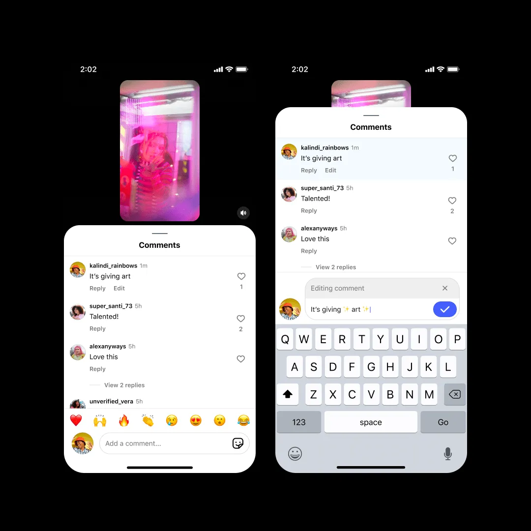 Instagramda Yorumları Düzenleyebilirsin